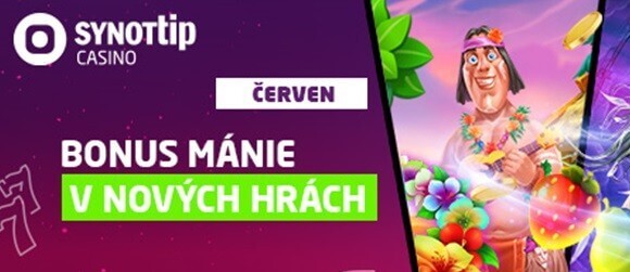 BONUS MÁNIE na nových hrách u SYNOT TIPu