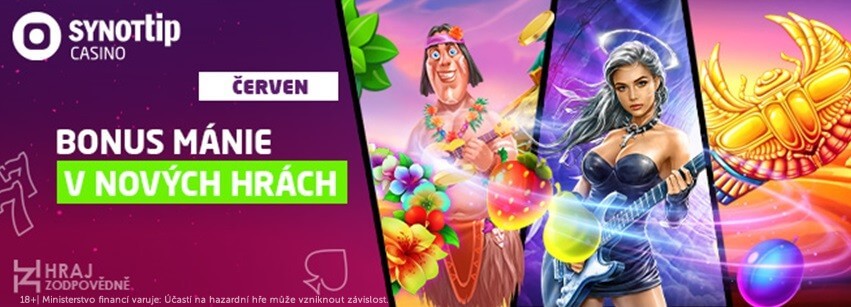 BONUS MÁNIE na nových hrách u SYNOT TIPu