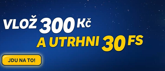 Vložte si na Merkur účet 300 Kč a získáte 30 free spinů