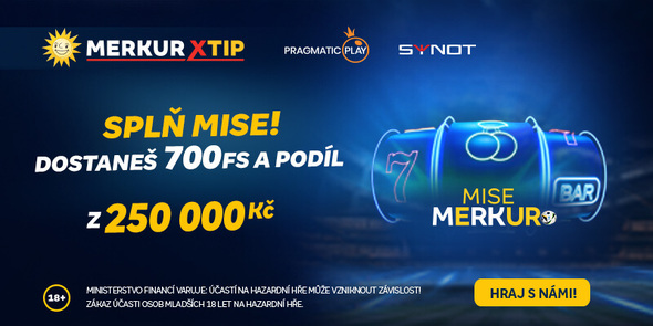Mise Merkur – získejte až 700 free spinů a podíl z 250 000 Kč