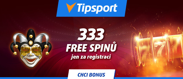 333 free spinů zdarma za registraci u Tipsportu