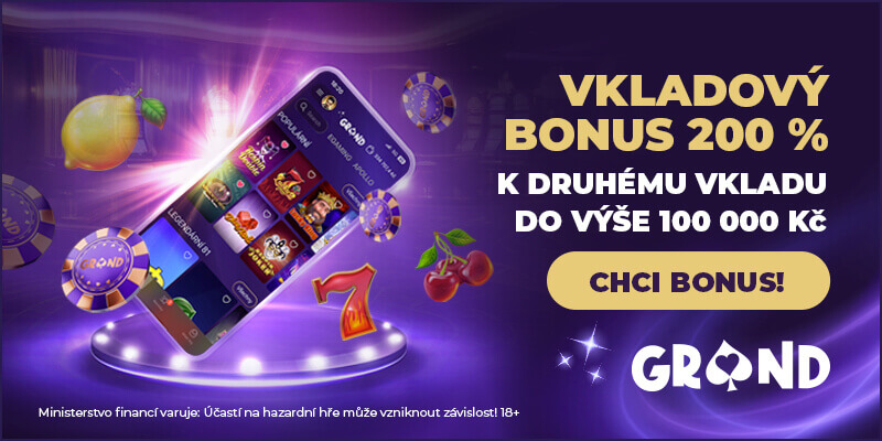 Grandwin bonus za vklad v hodnotě až 100 000 Kč