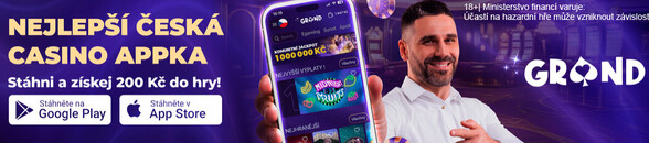GrandWin aplikace CZ: získejte free spiny za stažení a aktivitu