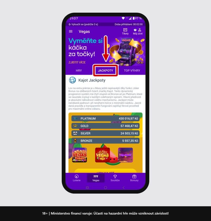 Jackpoty v&nbsp;online casinu Maxa – přehled všech dostupných jackpotů a&nbsp;jejich výše.