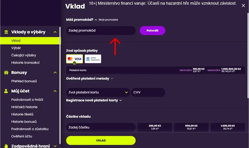 TOPSECRET je znění promo kódu u Kingsbetu