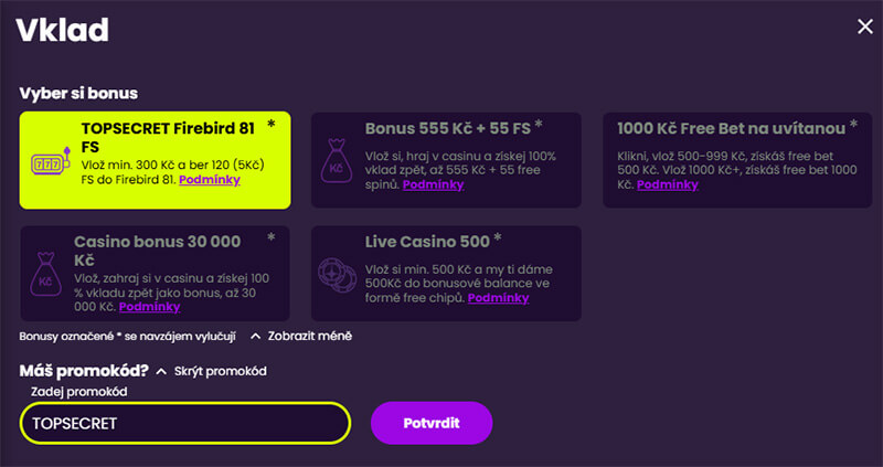 Kingsbet promo kód - jak zní a jak ho použít