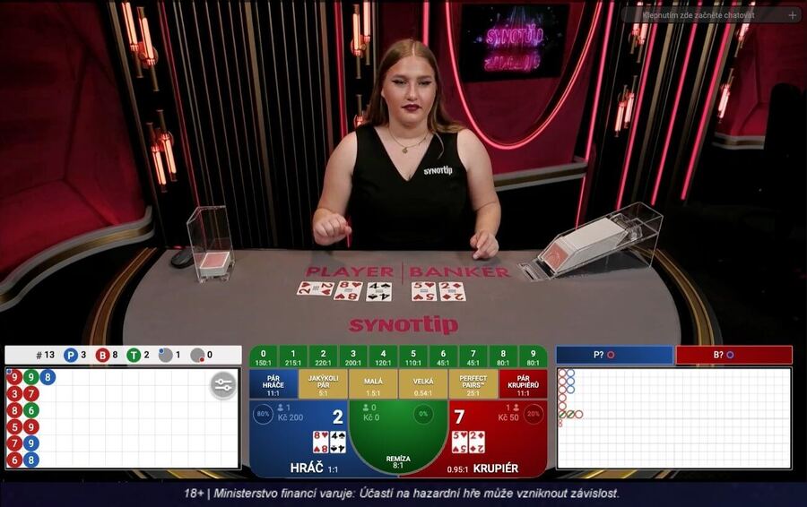 Live Baccarat u SYNOT TIP