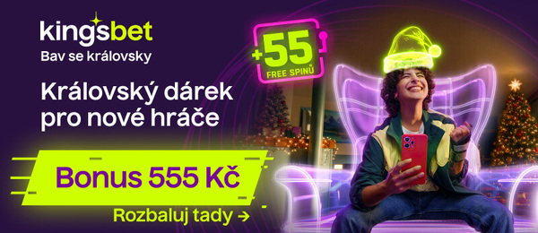 Získejte u Kingsbetu zajímavý bonus za registraci v podobě 555 Kč a 55 free spinů navrch