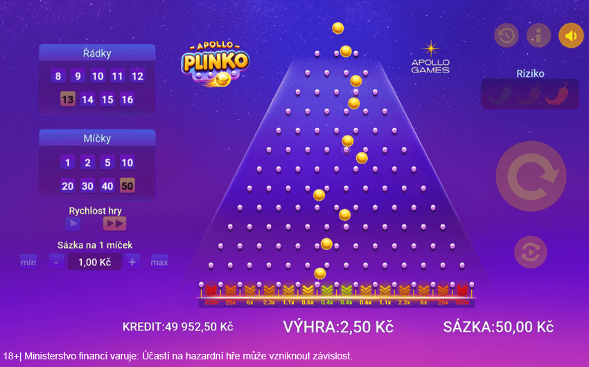 Apollo Plinko v&nbsp;Apollo casinu