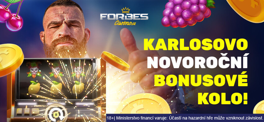 Ve Forbes casinu můžete získat až 5 zatočení navíc na Karlosově kole štěstí