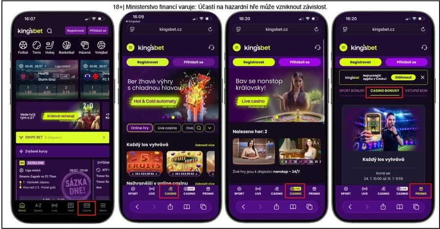 Kingsbet casino aplikace