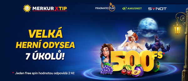 MerkurXtip bonusová akce o 500 free spinů