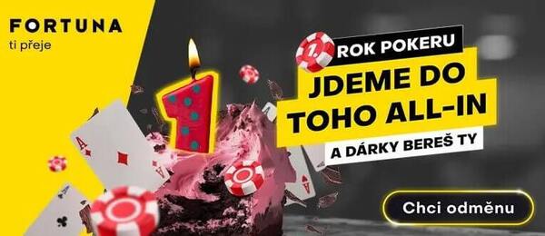 Fortuna Poker slaví své 1. narozeniny: Hráče čekají dárky a bonusy