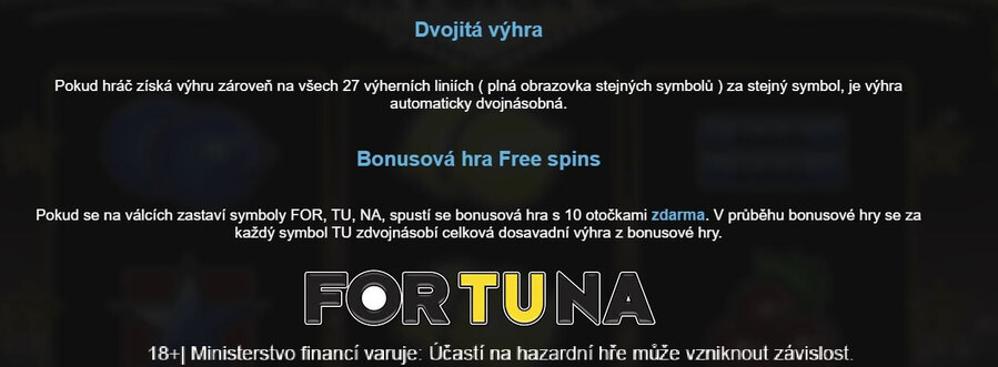 Bonusové symboly ve hře Fortuna 27 Street