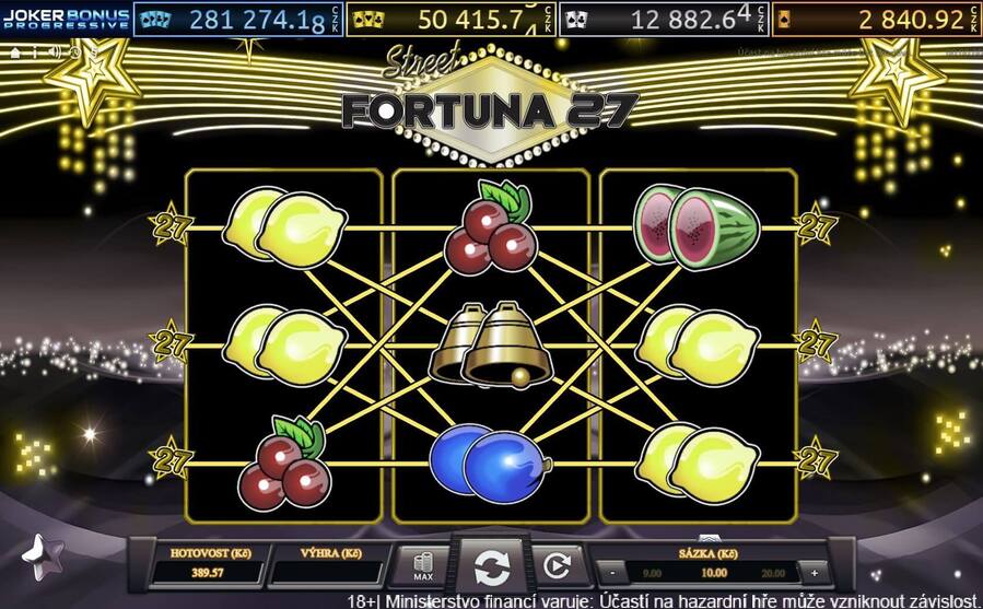 Exkluzivní automat Fortuna 27 Street
