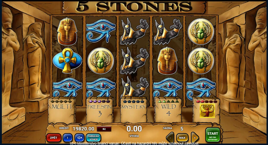 Chance nejoblíbenější automat 5 Stones