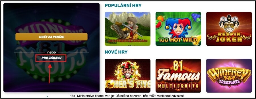 fBET casino demo režim