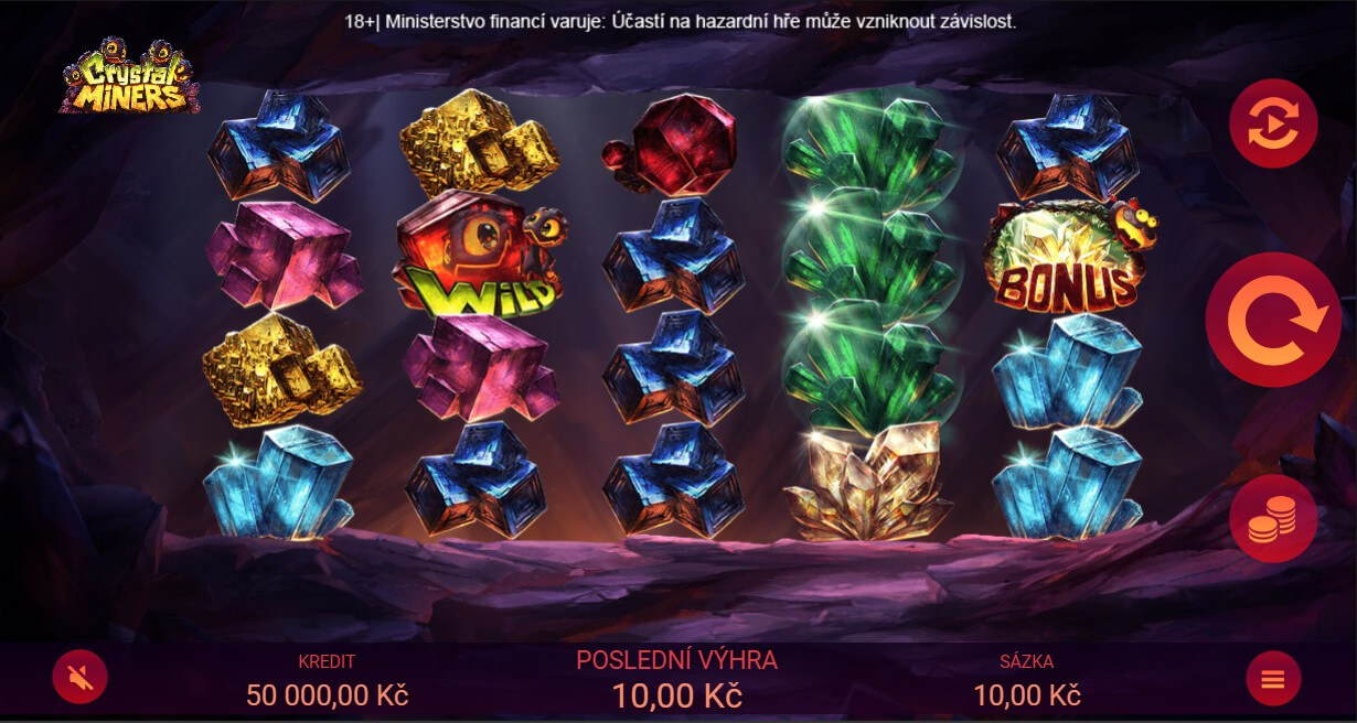 Fortuna nejvýhernější automat Crystal Miners