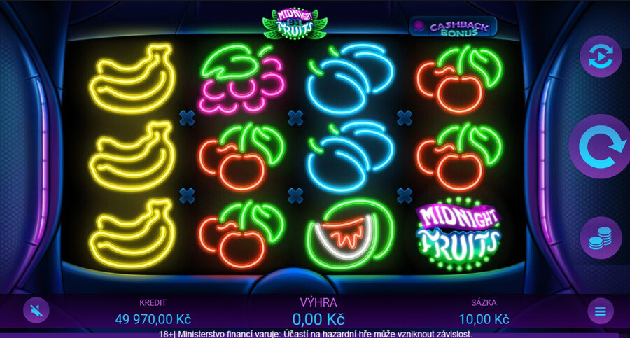 Nejvýhernější automaty Fortuna – Midnight Fruits 81