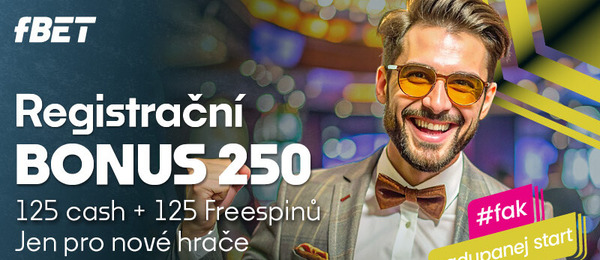 Registrační bonus fBET 250 Kč Registrační bonus fBET 250 Kč
