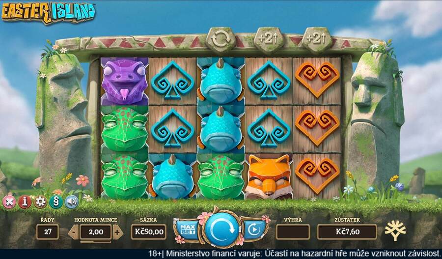 Hrací automat Easter Island od výrobce Yggdrasil
