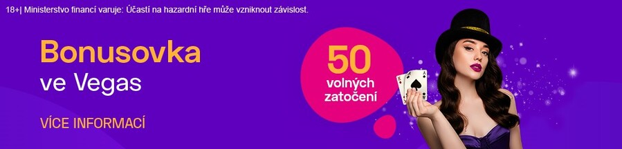 Bonusovka ve Vegas přináší 50 free spinů