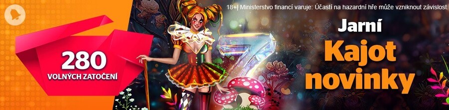 Jarní Kajot novinky s free spiny ve Vegas