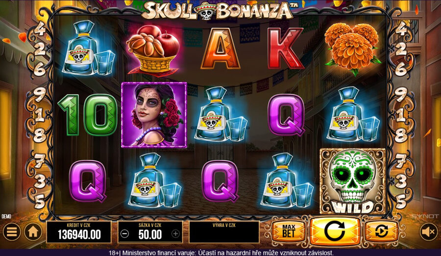 Hrací automat Skull Bonanza