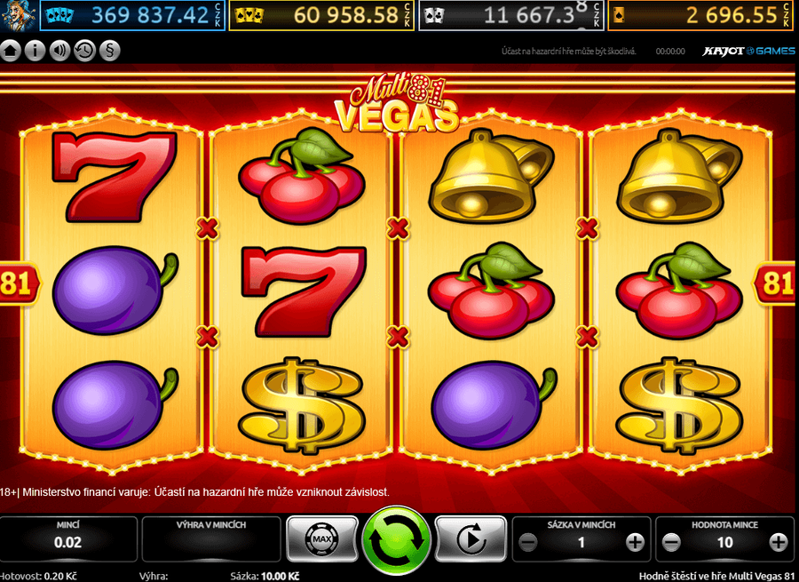 Výherní automat multi Vegas 81
