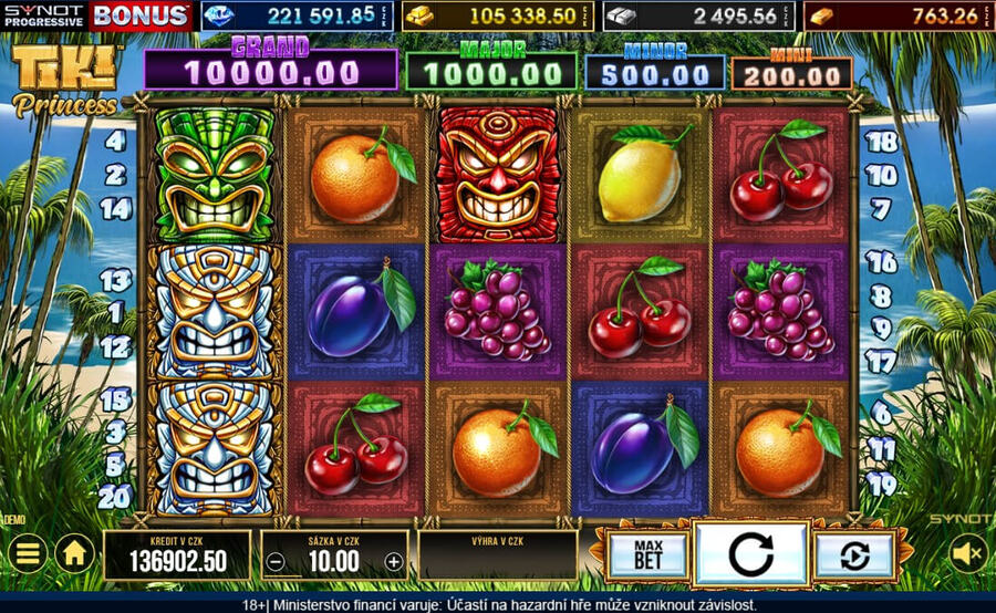 Hrací automat Tiki Princess
