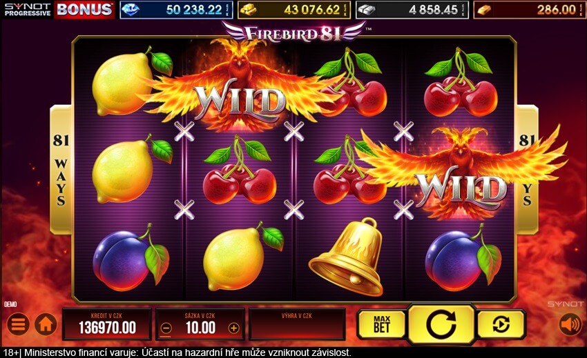 Firebird Double 81 od Synot Games v casinu BetX