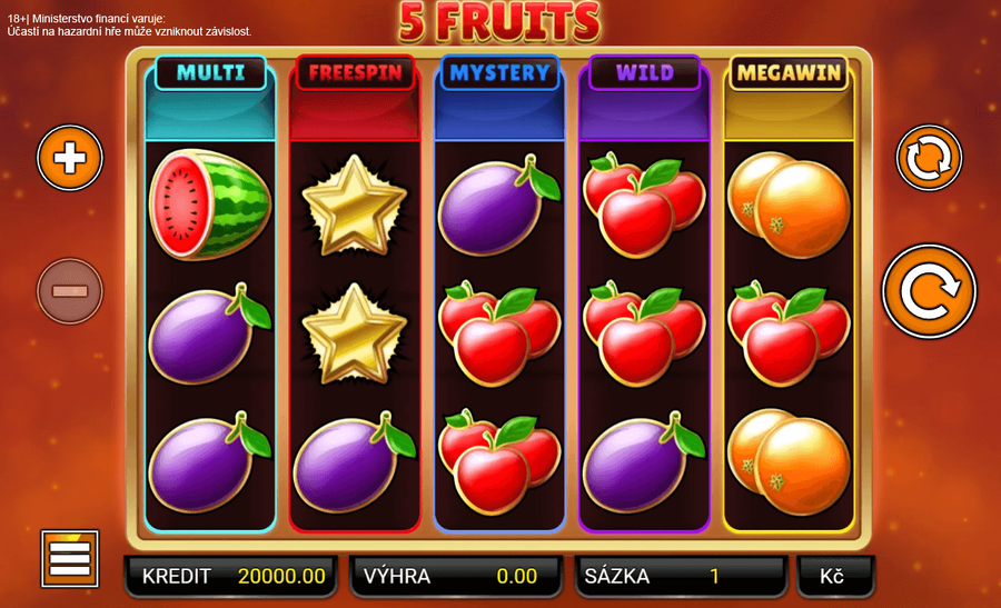 Pobavte se hrou na automatu 5 Fruits