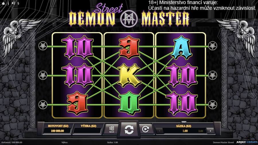 Hrací automat Demon Master Street od Kajot Games