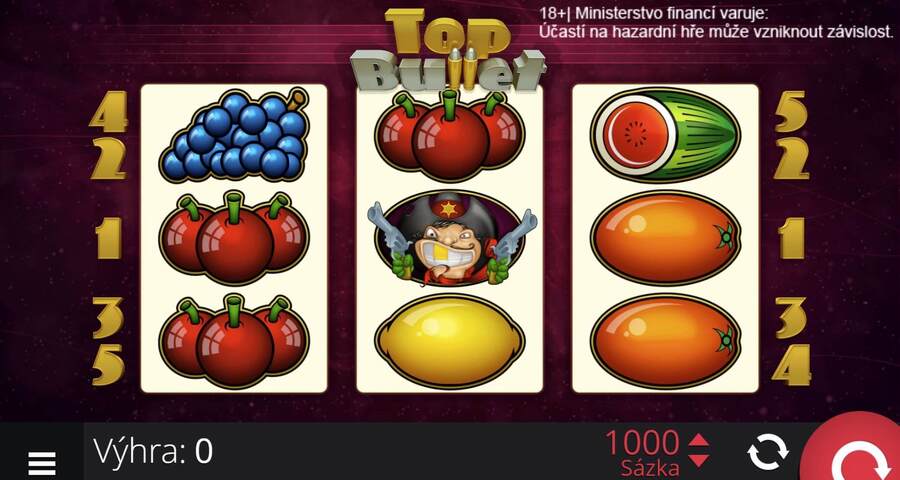 Hrací automat Top Bullet od e-gaming