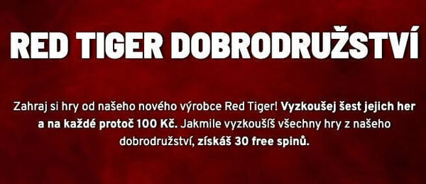 30 free spinů na automaty Red Tiger v Apollo casinu