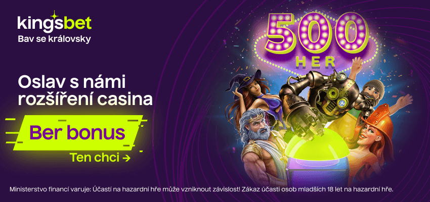 10 free spinů za protočení 500 Kč