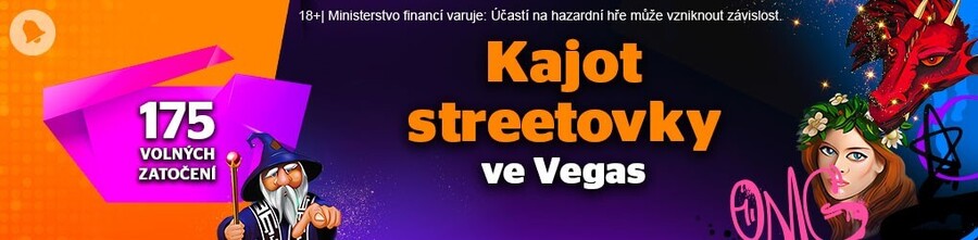 Kajot streetovky ve Vegas přináší až 350 free spinů