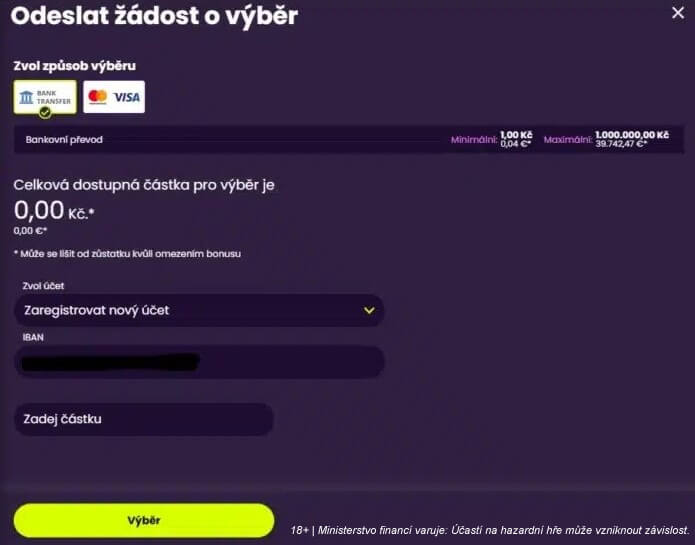 Kingsbet výběr peněz