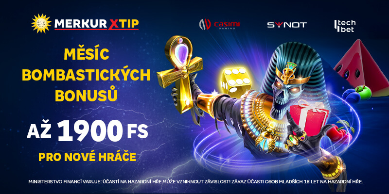 MerkurXtip bonus za registraci až 1 900 free spinů