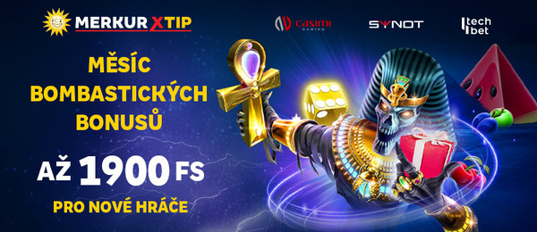 MerkurXtip bonus za registraci až 1 900 free spinů