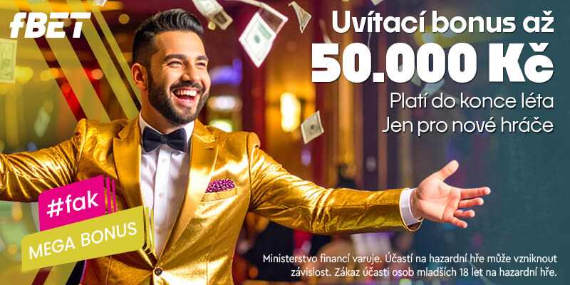 fBET registrační bonus až 50 000 Kč