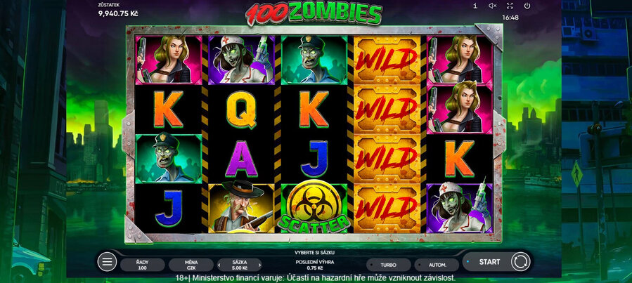 Výherní automat 100 Zombies