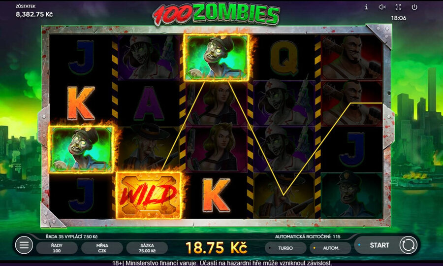Zahrajte si automat 100 Zombies