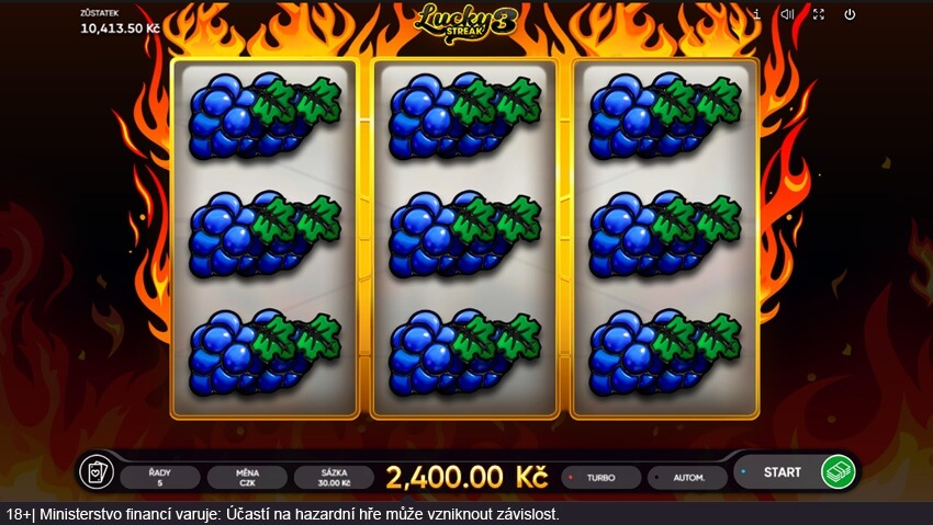 Lucky Streak 3 – výhra