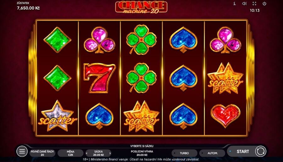 Online hrací automat Chance Machine 20 ZDARMA v demo režimu