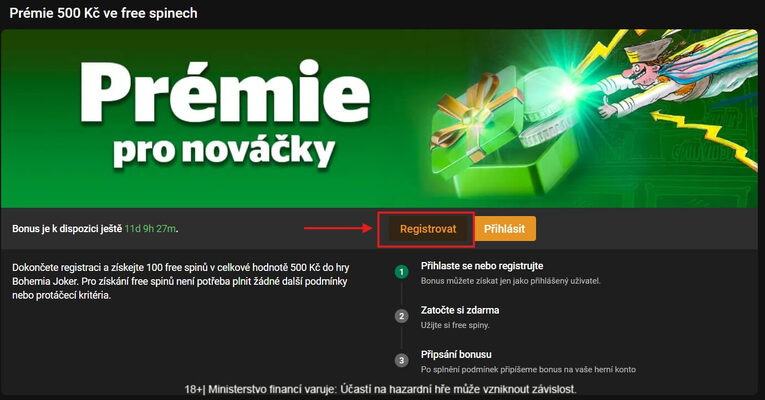 Získejte Chance bonusy za registraci zdarma