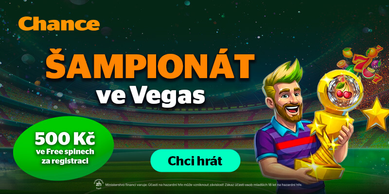 Bonus 500&nbsp;Kč ve free spinech za registraci u&nbsp;Chance