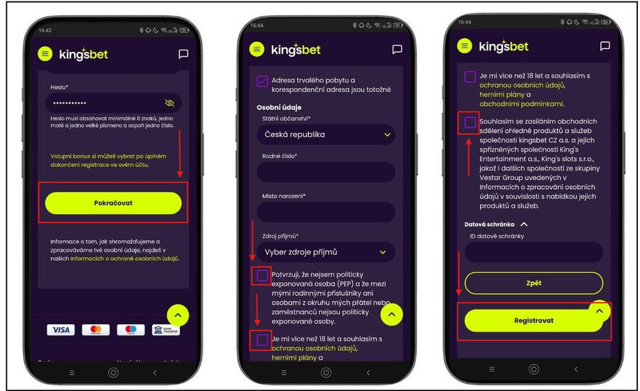 Kingsbet registrace