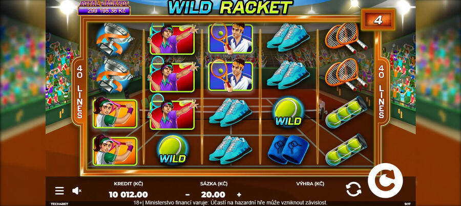 Zahrajte si výherní automat Wild Racket