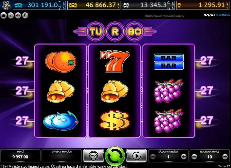 Retro hrací automat Turbo 27